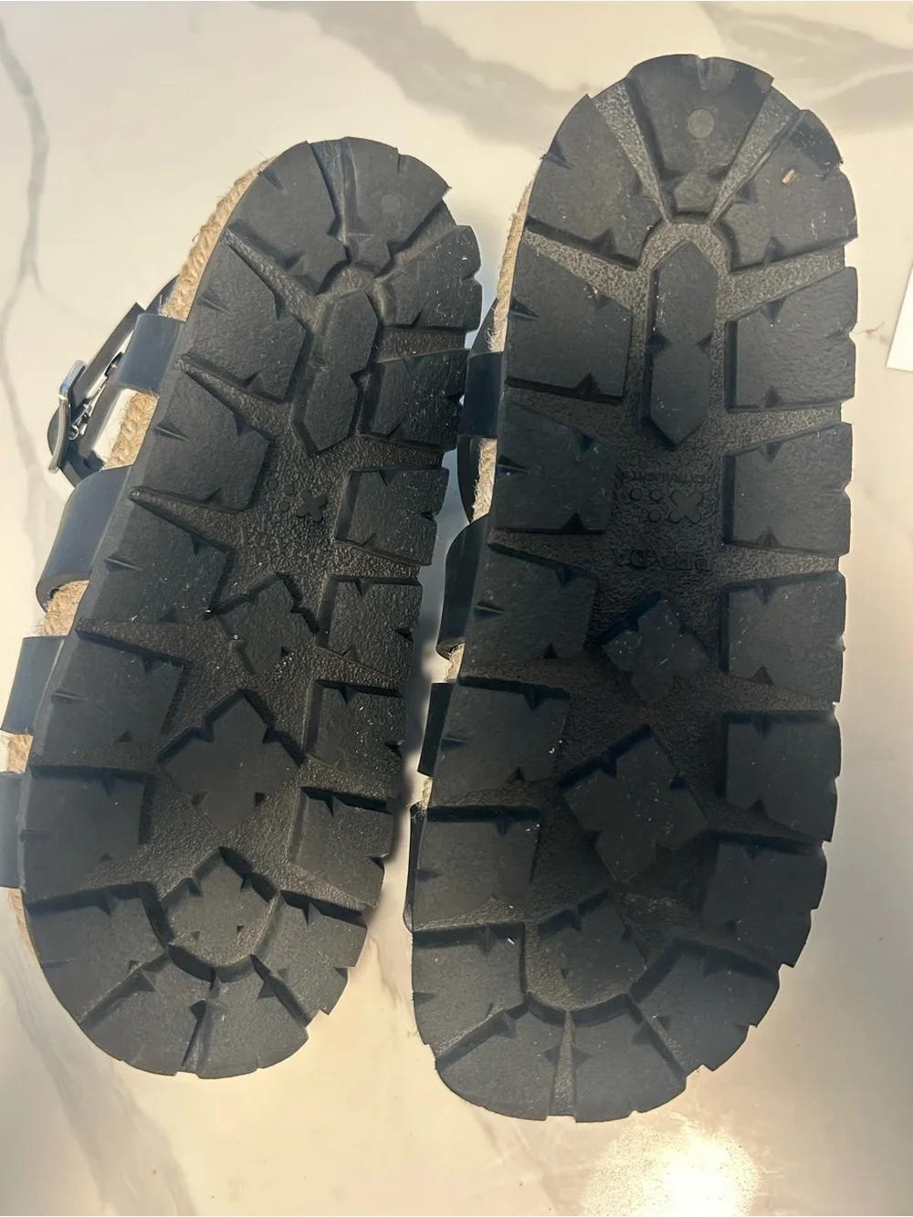 Prada Black Jelly Espadrille Sandals with Rope Trim